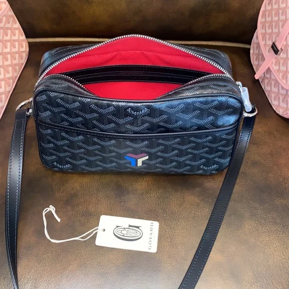 RARE GOYARD CAP VERT JET BLACK LIMITED EDITION WITH RED INTERIOR - Picture 4 of 17
